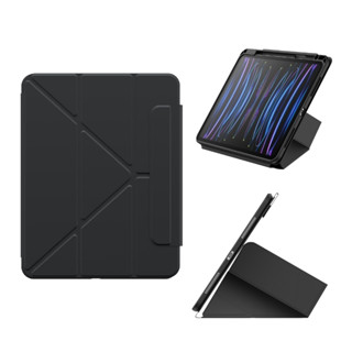 【倍思】簡尚系列 Y型支架三折磁吸皮套 iPad Pro 11吋 Air4 Air5 黑色 (ARJS040101)