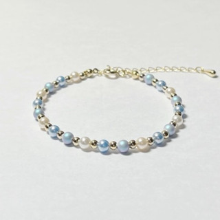 [現貨]Cindy jewelry/珍珠美人魚 珍珠水晶串珠手鍊 施華洛世奇水晶珍珠元素 珍珠手環 水晶手環 串珠手環