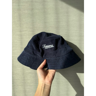 全新 Supreme 冬天 百搭 燈籠布 藍色 漁夫帽 帽子 外出帽 潮帽