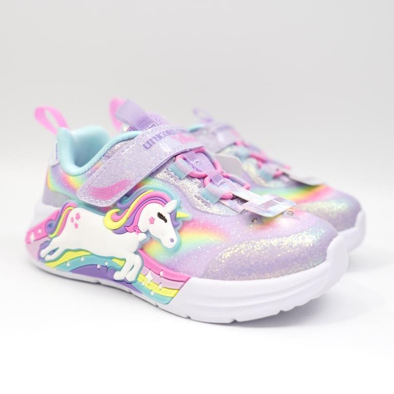 SKECHERS S LIGHTS 小童款 彩虹小馬 電燈鞋 302298NLVMT 運動鞋
