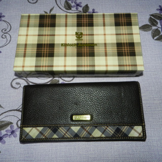 p228 全新未用正品 Kinloch Anderson 金安德森 深卡啡色真皮皮夾 14卡基本窗格真皮長夾 600