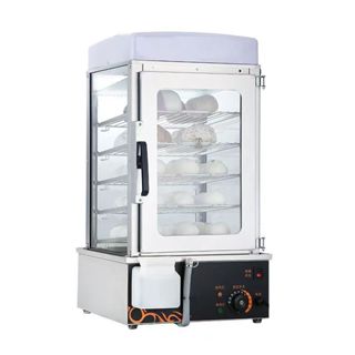小型蒸包子機商用早餐電加熱饅頭保溫蒸箱便利店玻璃蒸包櫃全自動