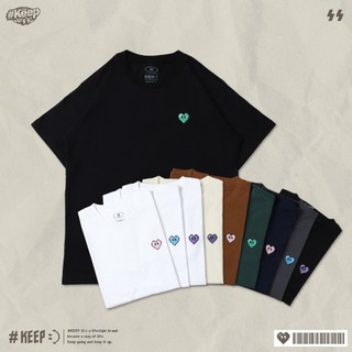 #KEEP PIXEL LITTLE HEART TEE 十款 刺繡小愛心短TEE【KS240】