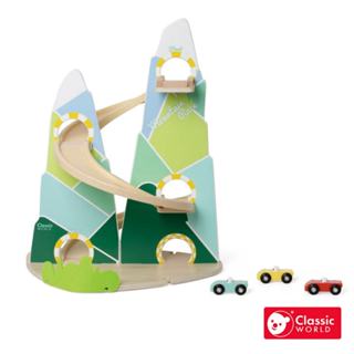 《德國Classic world》山地競速賽車【兒童火車軌道 積木玩具 適合18個月以上】德國客來喜經典木玩具