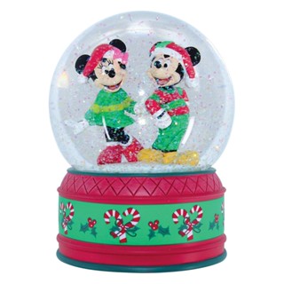 Enesco精品雕塑 Disney 迪士尼 米奇和米妮聖誕水晶球 EN36724