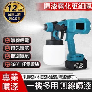 🔥新北現貨 隔日到貨🔥噴漆機 噴漆槍 鋰電噴漆槍 電動噴漆槍 充電式噴漆 油漆噴槍 電動噴漆槍 油漆噴槍 噴漆