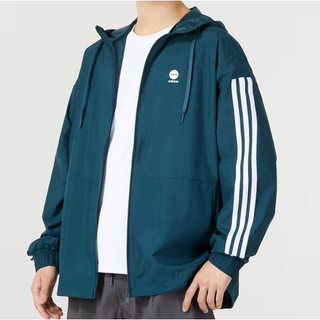 adidas U ESNT WB neo 男生 湖水綠 風衣外套 防風外套 防風 外套 IK5048