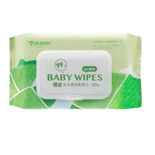 現貨 全新 優生純水嬰兒柔濕巾 EDI純水 80抽 蝦皮店到店 US BABY 加蓋型濕紙巾 個人衛生用品