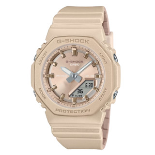 【CASIO 卡西歐】G-SHOCK 緞面珠光 細致優雅 奶茶金 八角形錶殼 GMA-P2100ST-9A 40.2mm