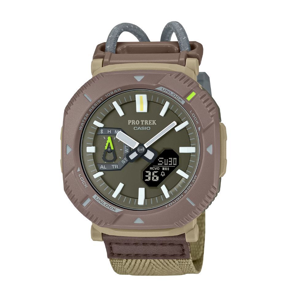 【CASIO 卡西歐】PRO TREK 藍牙太陽能電力 超輕型戶外時尚 旋轉防護錶圈 PRJ-B001B-5_46mm