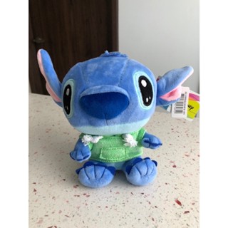 迪士尼Disney_星際寶貝_藍色/水藍色_史迪奇Stitch_Q版坐姿長帽T款_絨毛玩偶/抱枕/娃娃_6英吋