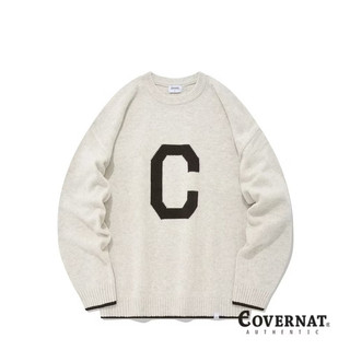 🤍COVERNAT 大C LOGO 針織衫 燕麥色