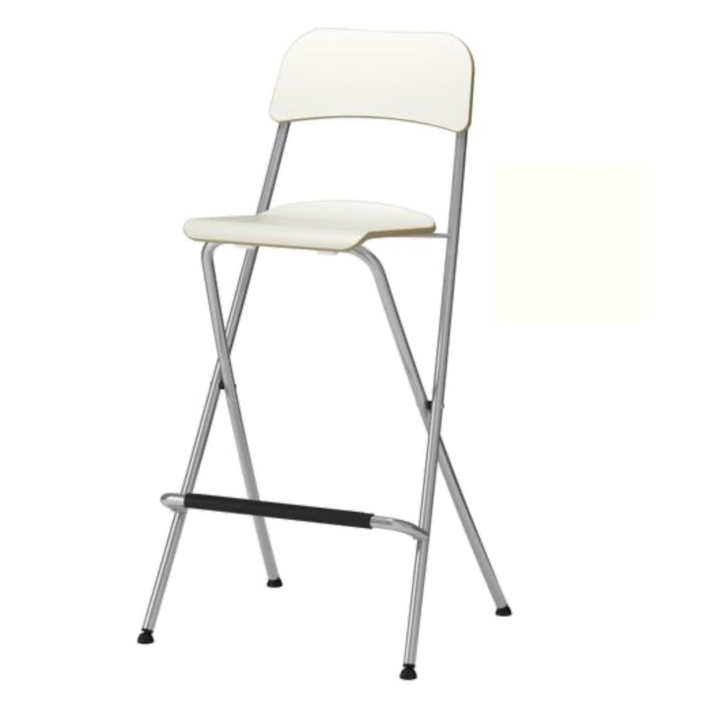 北歐LOFT風格IKEA宜家FRANKLIN折疊椅吧台椅高腳椅餐椅實木椅/座高63-74/白色/二手八成新/特$990