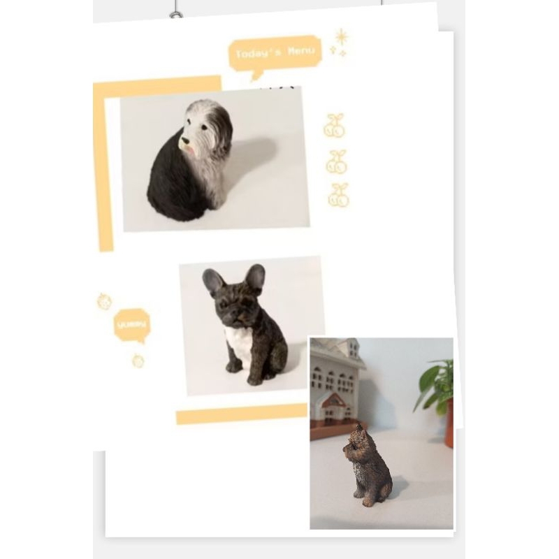 仿真迷你狗 科利牧羊犬 法國鬥牛犬 凱恩梗 寵物 公仔 模型  寵物 公仔  禮品