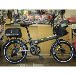 【冠鑫自行車】美騎樂 GENIO AFD8 20吋 8速 機械碟煞 鋁合金 折疊車 小摺 通勤車 旅行車 黑/灰 高雄