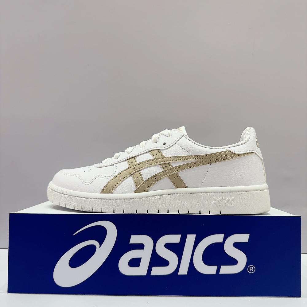 ASICS JAPAN S 男女款 白色 奶茶色 經典款 皮革 復古 運動 情侶鞋 休閒鞋 1203A615-102