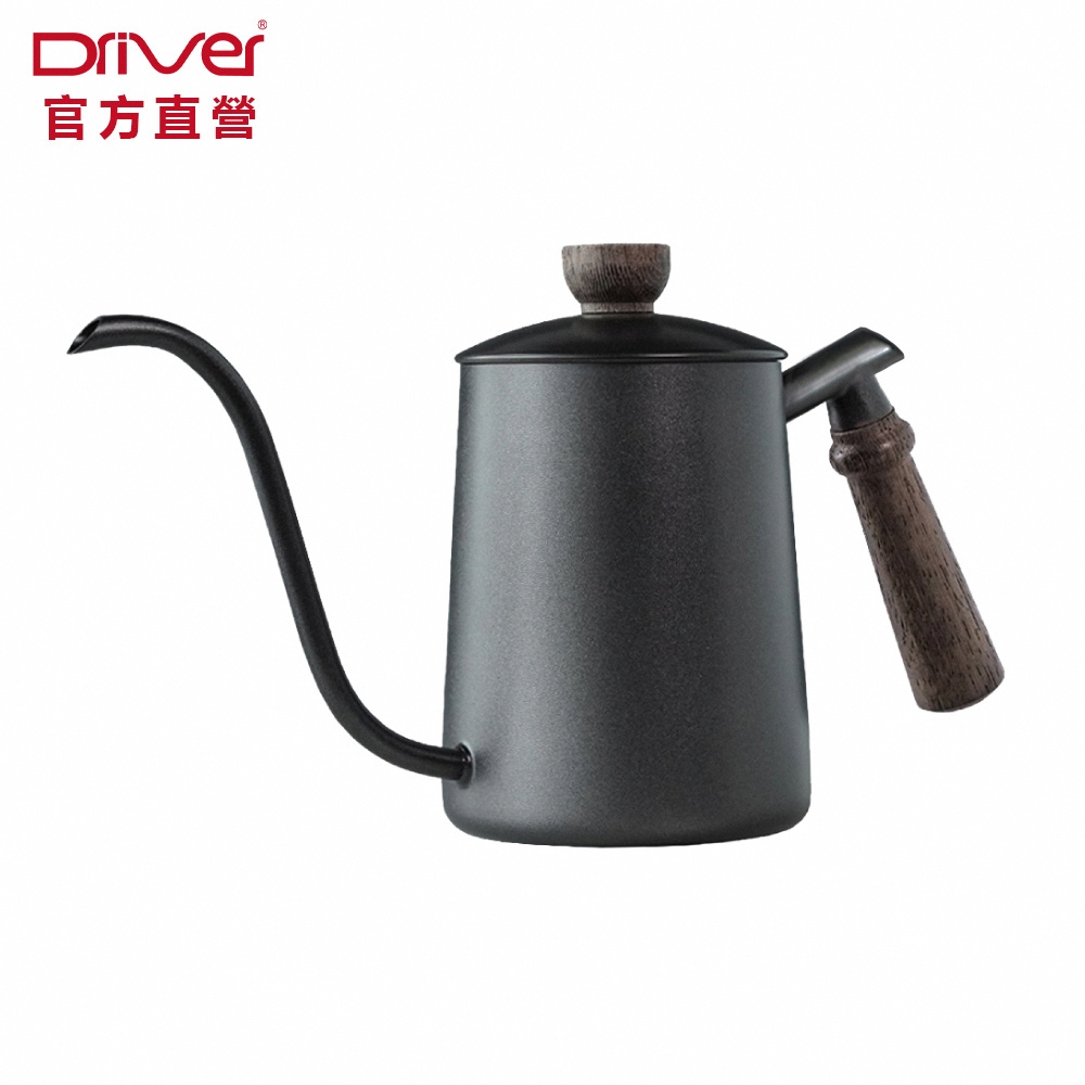 Driver 德川原木細口壺-600ml 原木質感握把 壺內刻度設計 手沖壺 咖啡壺 咖啡器具 手沖咖啡︱官方直營