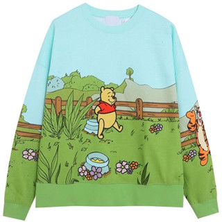 🌟正品🌟稀有🍯小熊維尼Winnie the Pooh 貼布刺繡 大學T 上衣 Disney迪士尼 80%棉 質感好 全新