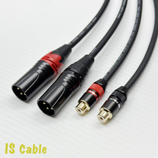 發燒線 鍍金頭 XLR 轉 RCA XLR對梅花 RCA母頭 延長線 AV訊號線 麥克風線 AV端子 一對