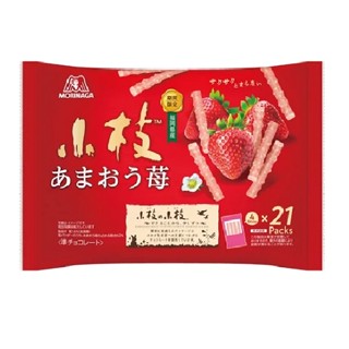 +爆買日本+ MORINAGA 森永 小枝 草莓風味可可餅乾棒 21袋入 草莓可可棒 小枝草莓 草莓季 日本原裝進口