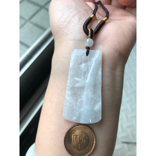 緬甸玉天然A貨翡翠玉墜 冰種 白冰 竹子 竹節 竹 節節高昇