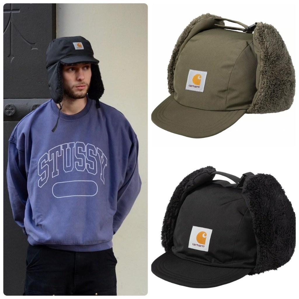 <日青> 全新現貨 CARHARTT WIP Alberta Cap 飛行帽 黑 軍綠