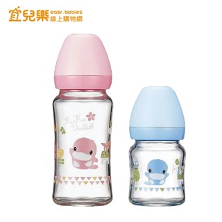 KUKU 酷咕鴨 超矽晶寬口玻璃奶瓶 120ml/240ml【宜兒樂】