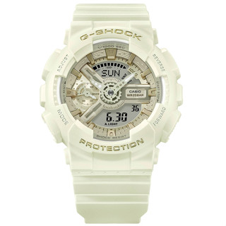 CASIO 卡西歐 霧面絲緞感顯腕錶 珠光白色 45.9mm(GMA-S110ST-7A)