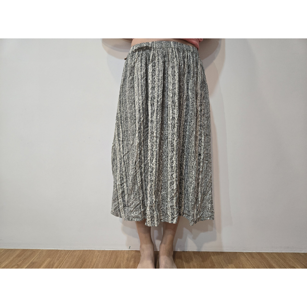 【小舖Roots專區】Roots女A字人造絲質長裙 (M)
