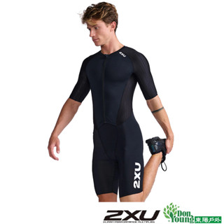 【2XU】男Aero全拉鍊式三鐵衣 黑/白 MT6426d BLKWHT