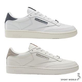 Reebok 休閒鞋 男鞋 CLUB C 85 白深藍/米灰【運動世界】100074163/100074162