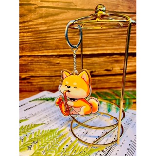 原創管樂動物樂器吊飾～薩克斯風狗狗