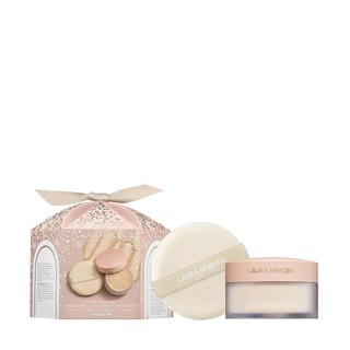 ☆MOMO小屋☆ Laura Mercier 聖誕限量奇幻魅力 煥顏柔霧透明蜜粉禮盒 (蜜粉 20g、天鵝絨粉粉撲(大)
