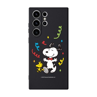 【TOYSELECT】SNOOPY史努比彩帶慶祝純色矽膠SAMSUNG手機殼