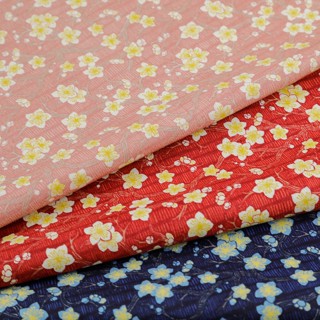 日本製經典花朵印花薄棉布【適用於裝飾、手作、抱枕、服裝、包袋等用途】