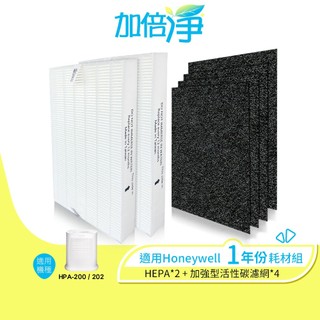 【加倍淨】HEPA濾心耗材組 適用HPA-200APTW HPA200 HPA-202 空氣清淨機 規格同HRF-R1