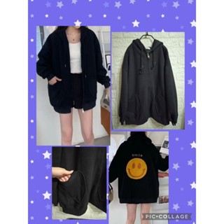 ♡summer room質感美衣♡絨毛笑臉愛心口袋長版熊耳朵連帽外套