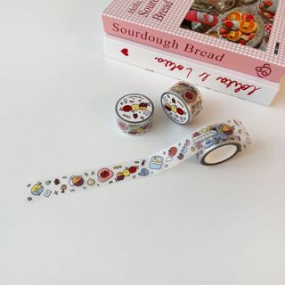 🇰🇷 韓國KKOBA 現貨 Second Morning 手繪系列 睡衣派對 膠帶 貼紙 檸檬 地瓜 蘋果 文具 手帳貼