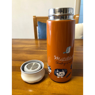 Kusuguru Japan 日本眼鏡🐱貓NEKOMARUKE貓丸系列 保溫瓶 不鏽鋼雙層真空 保溫瓶320ML