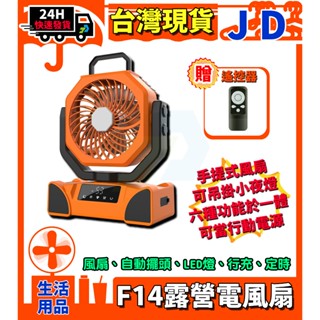 隔日到貨 手提風扇 大風扇 LED燈 散熱風扇 大容量 充電式風扇 辦公室 工作 旅行用風扇 露營 自動擺頭 循環風扇