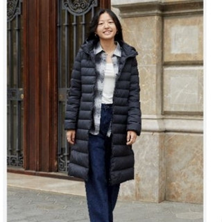 女裝日本購回UNIQLO 特級ULTRA LIGHT DOWN系列輕薄款保暖羽絨長版外套尺寸S