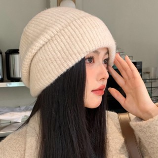 大頭圍毛帽 包頭帽 毛線帽 堆堆帽 冷帽 針織帽 毛帽 顯臉小帽子 護耳帽 保暖帽 韓版毛帽 高階感 ins風 029