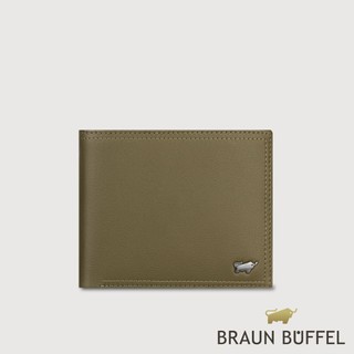 【BRAUN BUFFEL】台灣總代理 斯杜迪歐 8卡男夾-橄欖綠(德國小金牛台灣總代理)/BF566-313-MIO