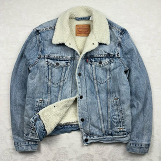 二手 Levi’s 經典羔羊毛 (Size:M)翻領 加厚 牛仔外套 16365-0049