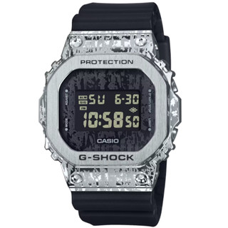 【CASIO 卡西歐】G-SHOCK 油漬搖滾 頹廢風格潮流 多功能電子腕錶 黑 GM-5600GC-1 43.2mm