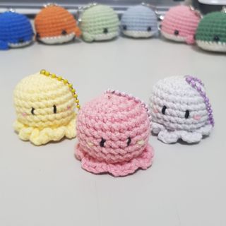 -章魚吊飾🐙- airpods配件 手工吊飾 毛線編織 鉤針娃娃 手作鑰匙圈