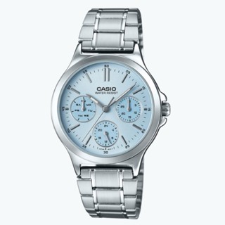 【CASIO 卡西歐】甜美系三針三眼女錶LTP-V300D-2A 33.2mm 現代鐘錶