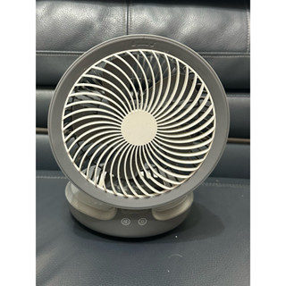 [二手］E808 觸控電風扇，小夜燈，無線懸浮空氣循環扇，附線，竹炭灰，桌壁兩用