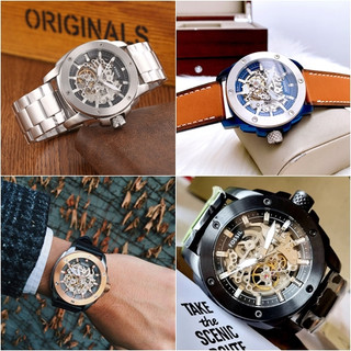 Fossil 粗曠 鏤空機械系列錶 男鋼錶 機械錶 45MM 【Watch On-line Store 】