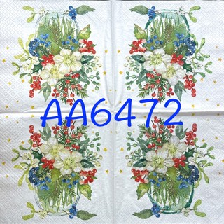 波弟彩繪拼貼/木器彩繪/蝶古巴特餐巾紙/AA6472美麗盆栽